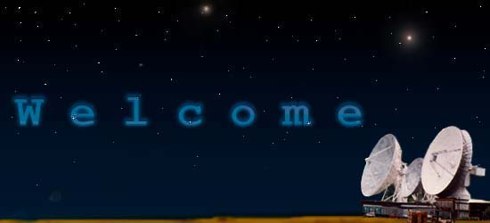 Space Background with Welcome